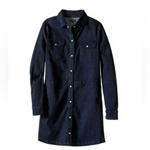 7 For All Mankind Denim Long Sleeve Shirt Dress Youth Size XL Women’s XS
